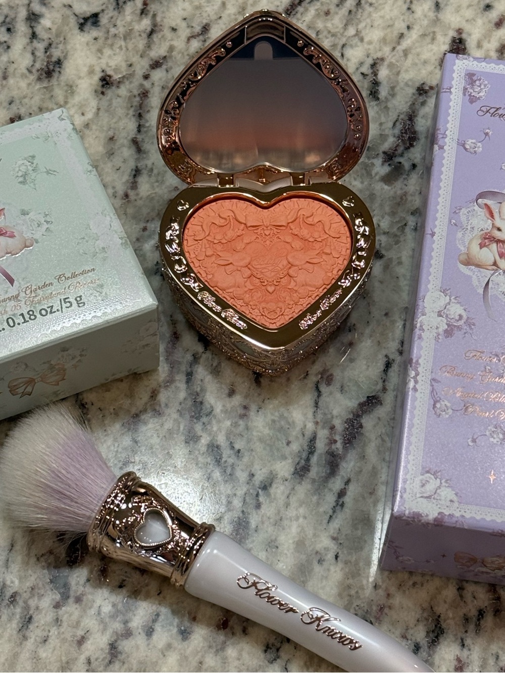 Flower Knows Bunny Garden Collection.Fairyland Reverie Blush & Pearl White Brush